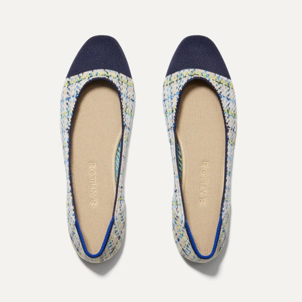 Rothys Spring Tweed in The Square sz 6